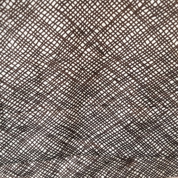 Talbot's Petite Cotton Silk Sleeveless Blouse Ruffle | Tan, Black, Brown | 12P - Picture 8 of 11